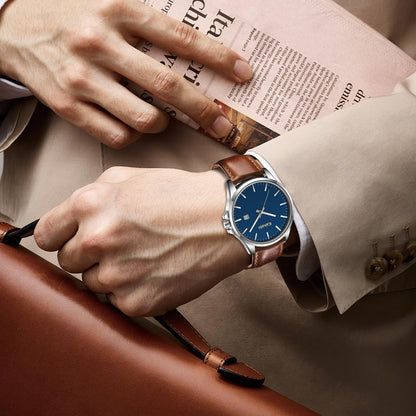 Watches for Men, Minimalist Leather Watch Classic Analog Quartz Date