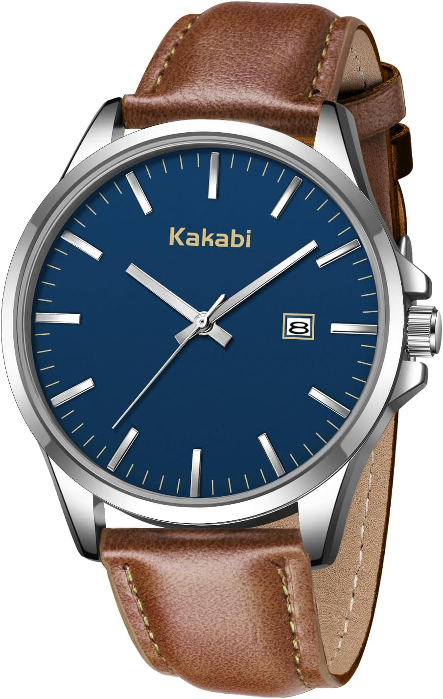 Watches for Men, Minimalist Leather Watch Classic Analog Quartz Date