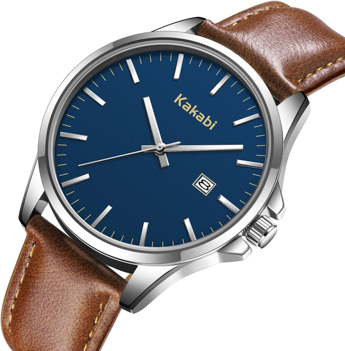 Watches for Men, Minimalist Leather Watch Classic Analog Quartz Date